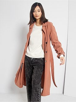 Gabardina fluida e comprida - Kiabi