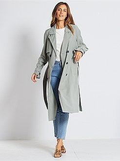 Gabardina fluida e comprida - Kiabi