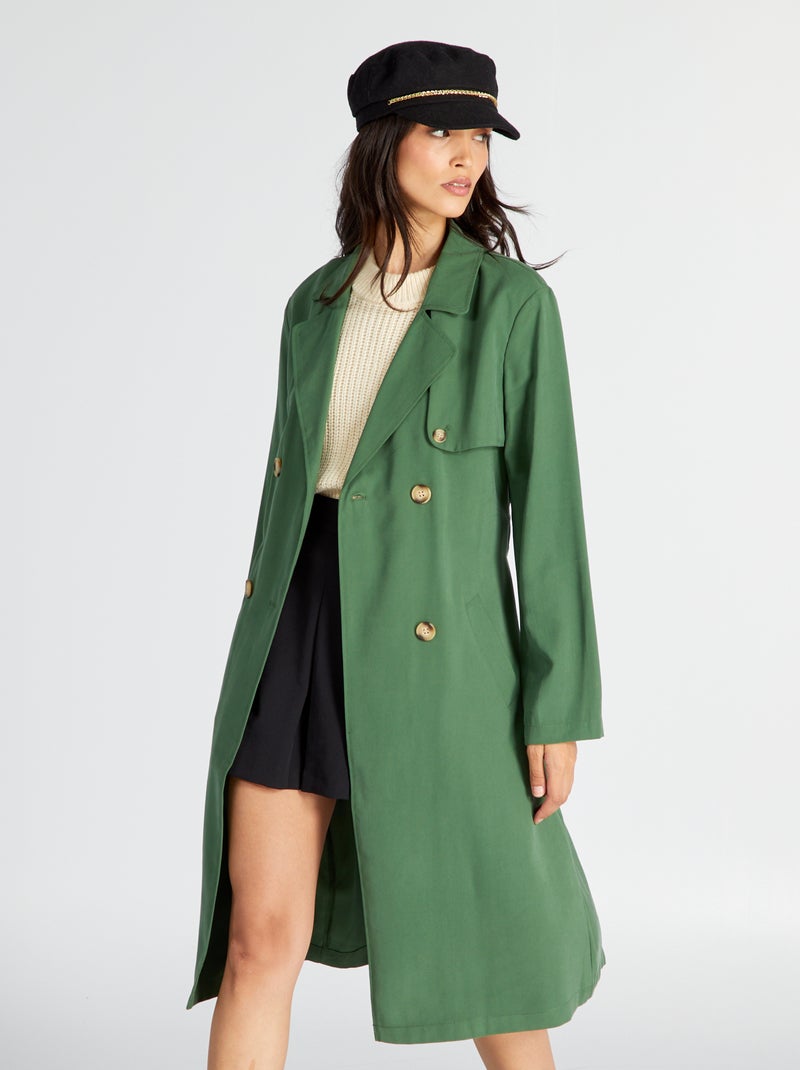 Gabardina fluida VERDE - Kiabi