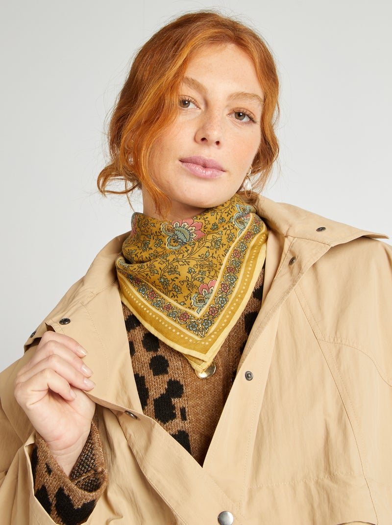 Gabardina oversize 2 em 1 BEGE - Kiabi