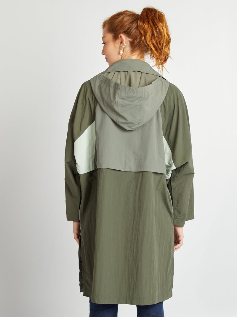 Gabardina oversize 2 em 1 CAQUI - Kiabi