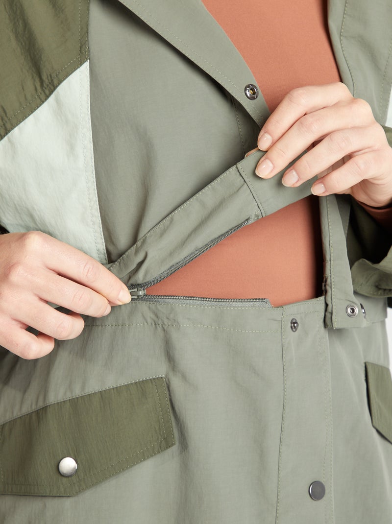 Gabardina oversize 2 em 1 CAQUI - Kiabi