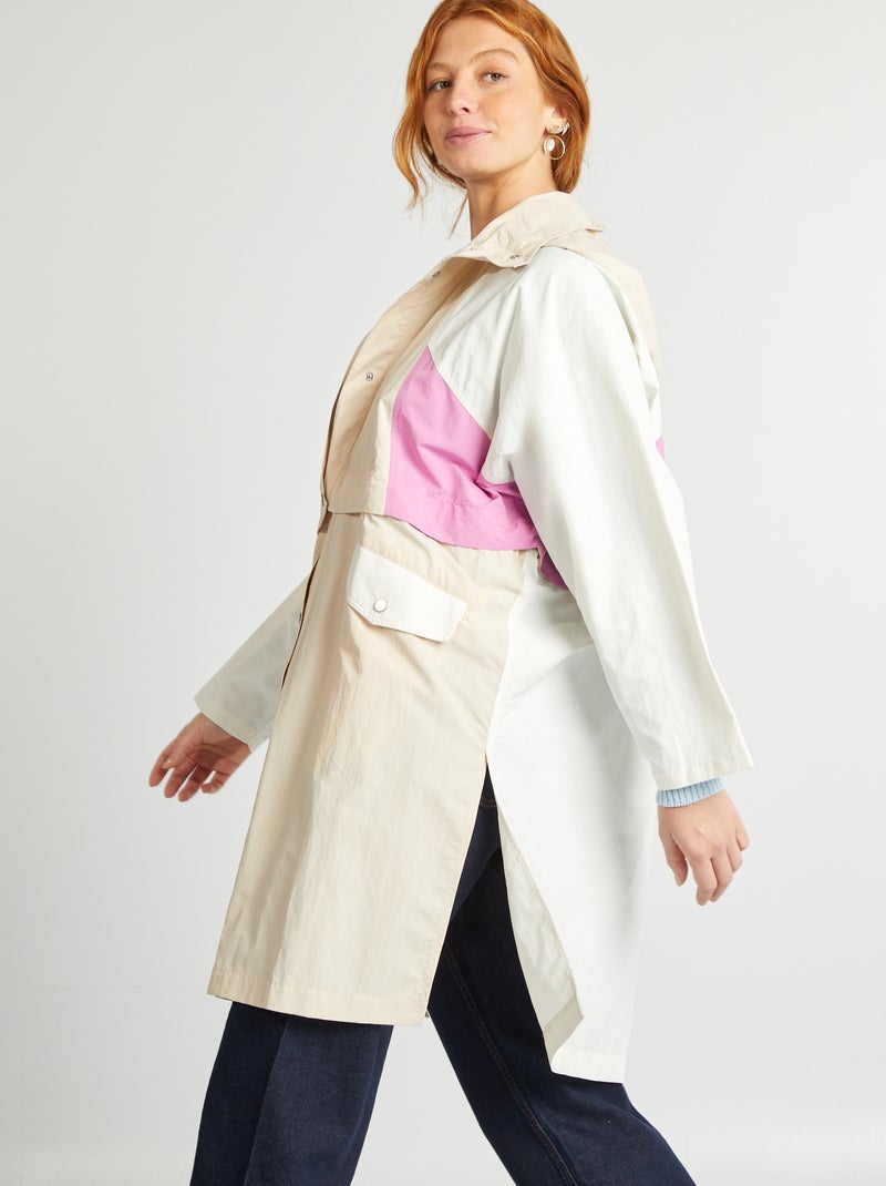 Gabardina oversize 2 em 1 ROSA - Kiabi