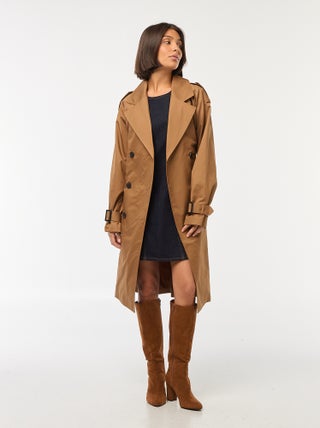 Gabardina semi-comprida leve
