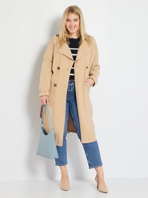Gabardine com cinto - Kiabi