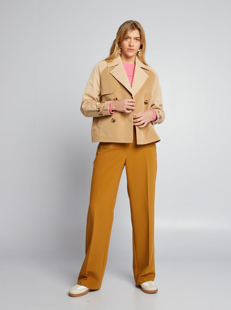 Gabardine curta BRANCO - Kiabi