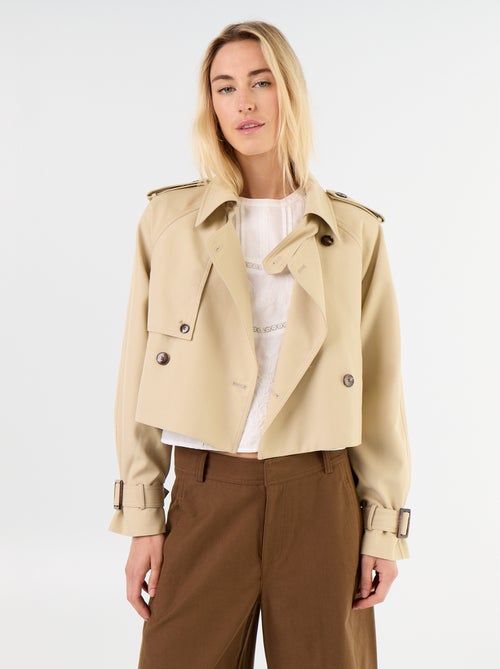 Gabardine curta de algodão - Kiabi