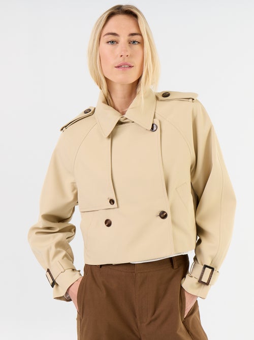 Gabardine curta de algodão - Kiabi
