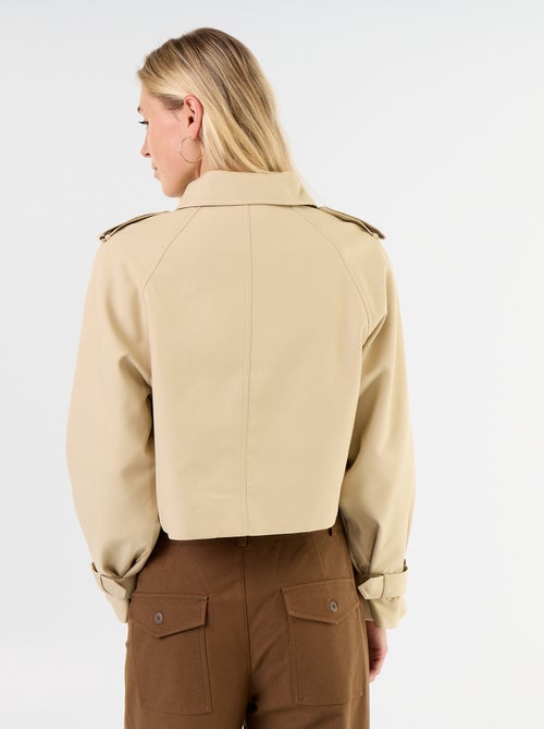 Gabardine curta de algodão - Kiabi