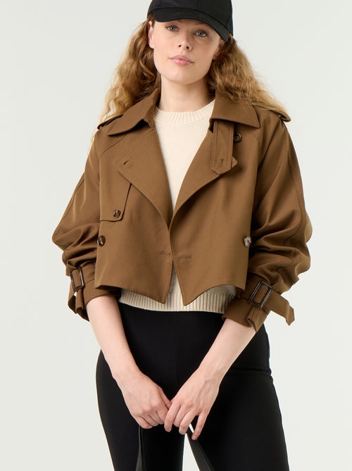 Gabardine curta de algodão - Kiabi