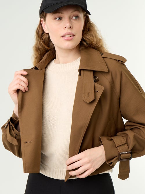 Gabardine curta de algodão - Kiabi