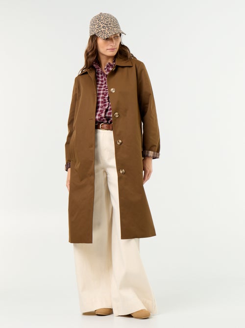 Gabardine de comprimento médio com forro interior - Kiabi