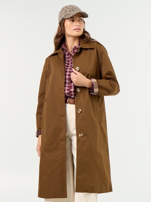 Gabardine de comprimento médio com forro interior - Kiabi