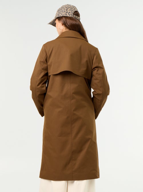 Gabardine de comprimento médio com forro interior - Kiabi