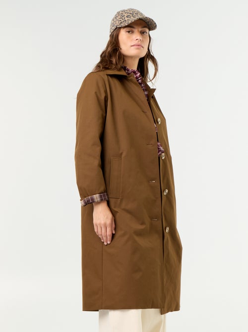 Gabardine de comprimento médio com forro interior - Kiabi