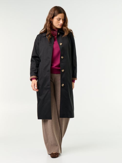 Gabardine de comprimento médio com forro interior - Kiabi