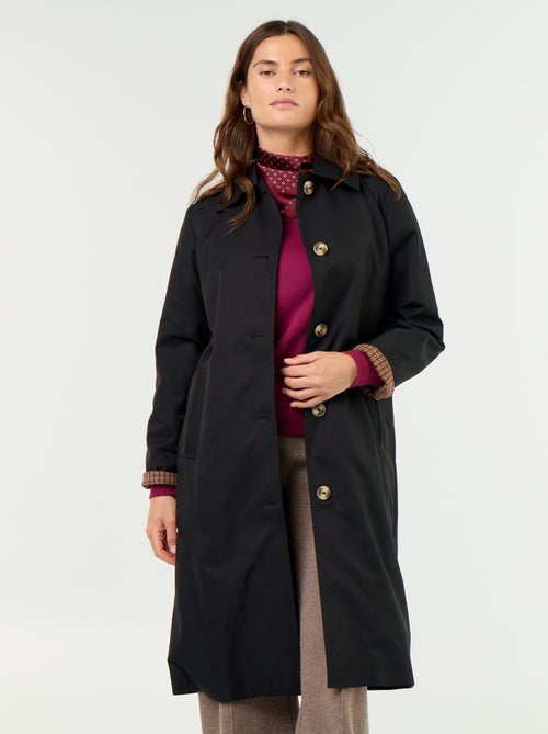 Gabardine de comprimento médio com forro interior - Kiabi