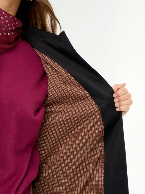 Gabardine de comprimento médio com forro interior - Kiabi