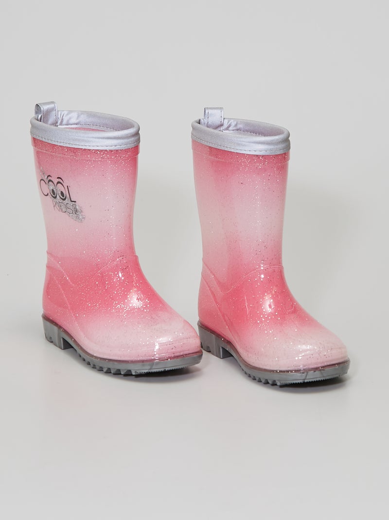 Galochas com brilhantes Rosa - Kiabi