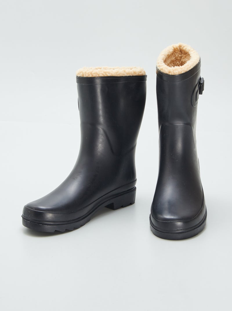 Galochas forradas PRETO - Kiabi