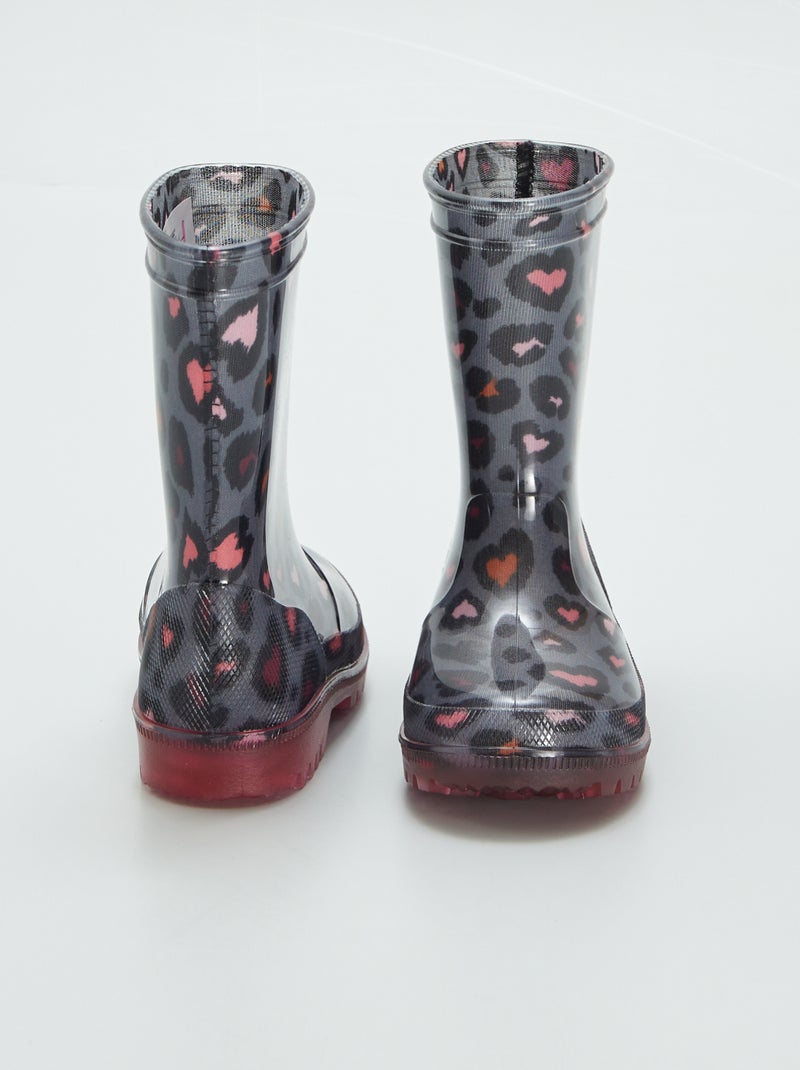 Galochas leopardo CINZA - Kiabi