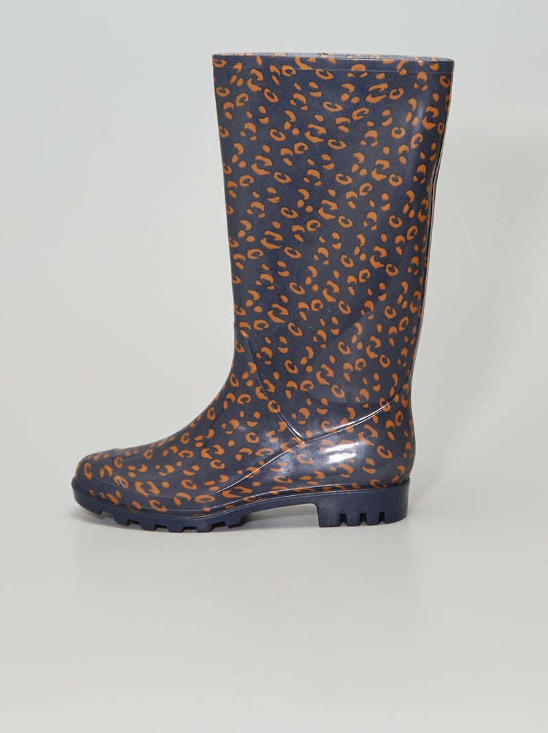 Galochas 'leopardo' Preto - Kiabi