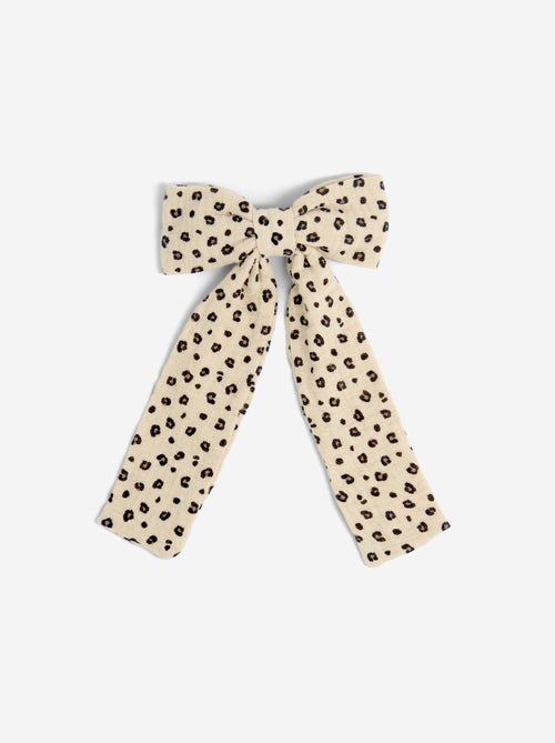 Gancho de cabelo com laço grande estampado - Kiabi