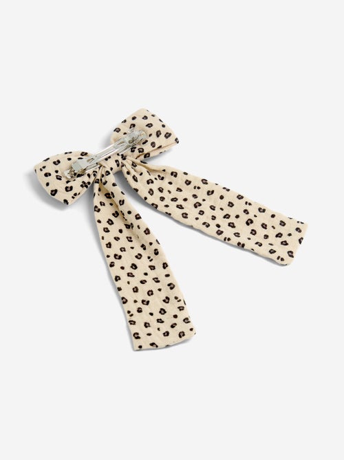 Gancho de cabelo com laço grande estampado - Kiabi