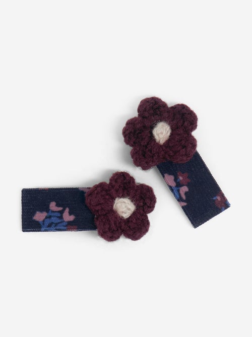 Ganchos de cabelo tipo crocodilo em forma de flores - Kiabi
