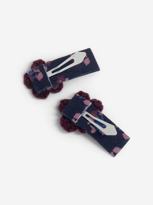 Ganchos de cabelo tipo crocodilo em forma de flores - Kiabi