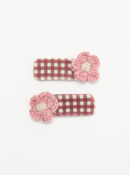 Ganchos de cabelo tipo crocodilo em forma de flores - Kiabi