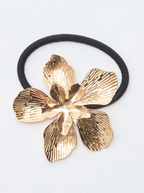 Ganchos de crocodilo em forma de flor dourados - Kiabi