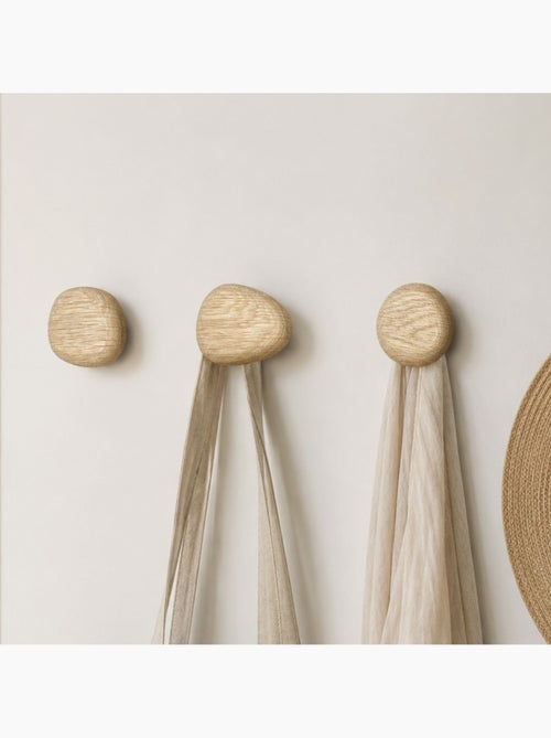 Ganchos de parede em madeira, forma orgânica - Kiabi