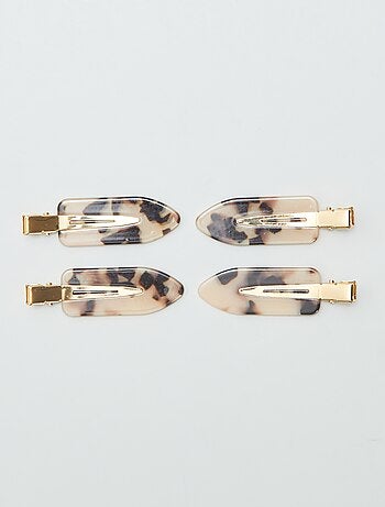 Ganchos leopardo - lote de 4