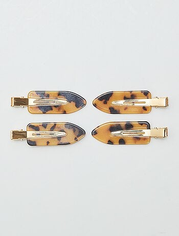 Ganchos leopardo - lote de 4