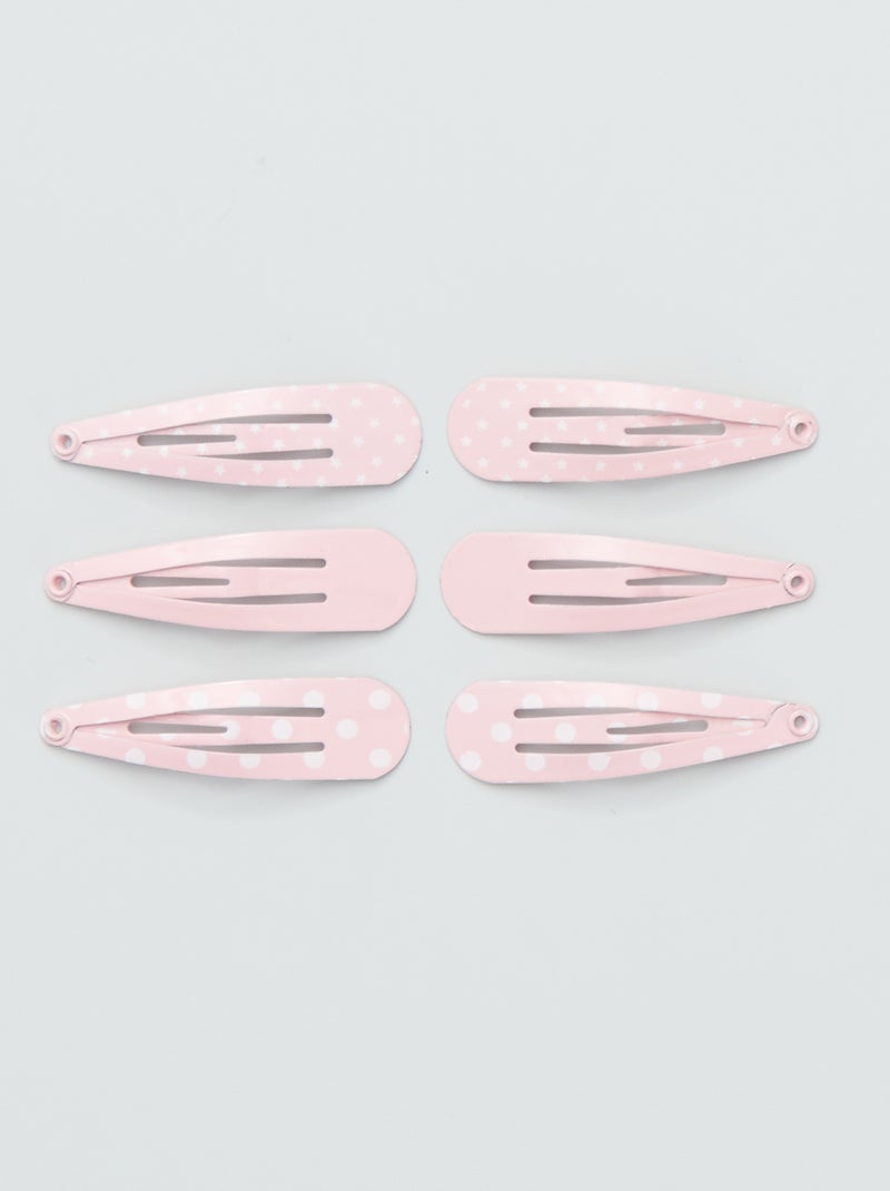 Ganchos para o cabelo de fantasia Lote de 6 Rosa - Kiabi
