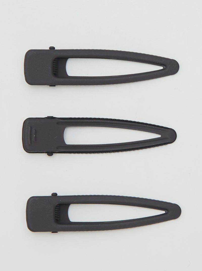 Ganchos para o cabelo para make up  - Lote de 3 PRETO - Kiabi