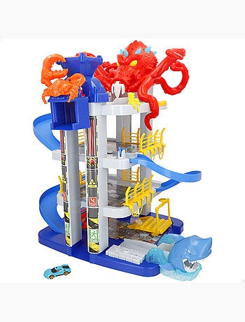 Garagem de animais aquáticos com carro teamsterz