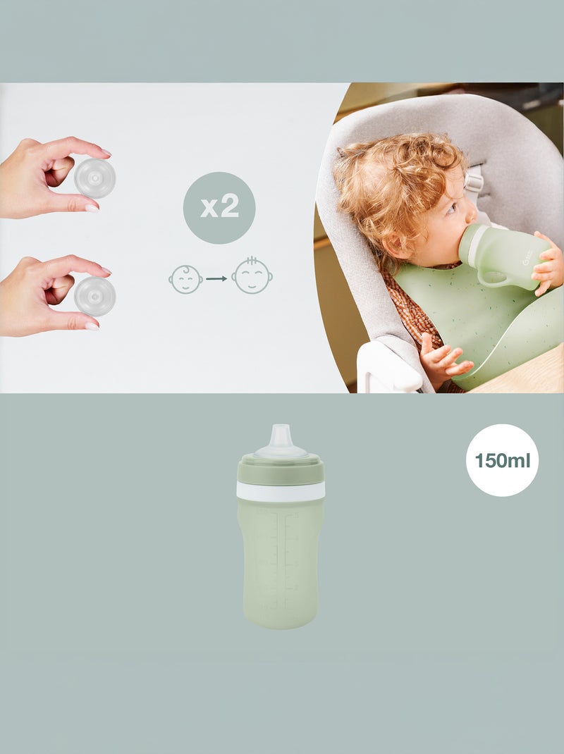 Garrafa 150 ml em silicone 'Babymoov' Verde - Kiabi
