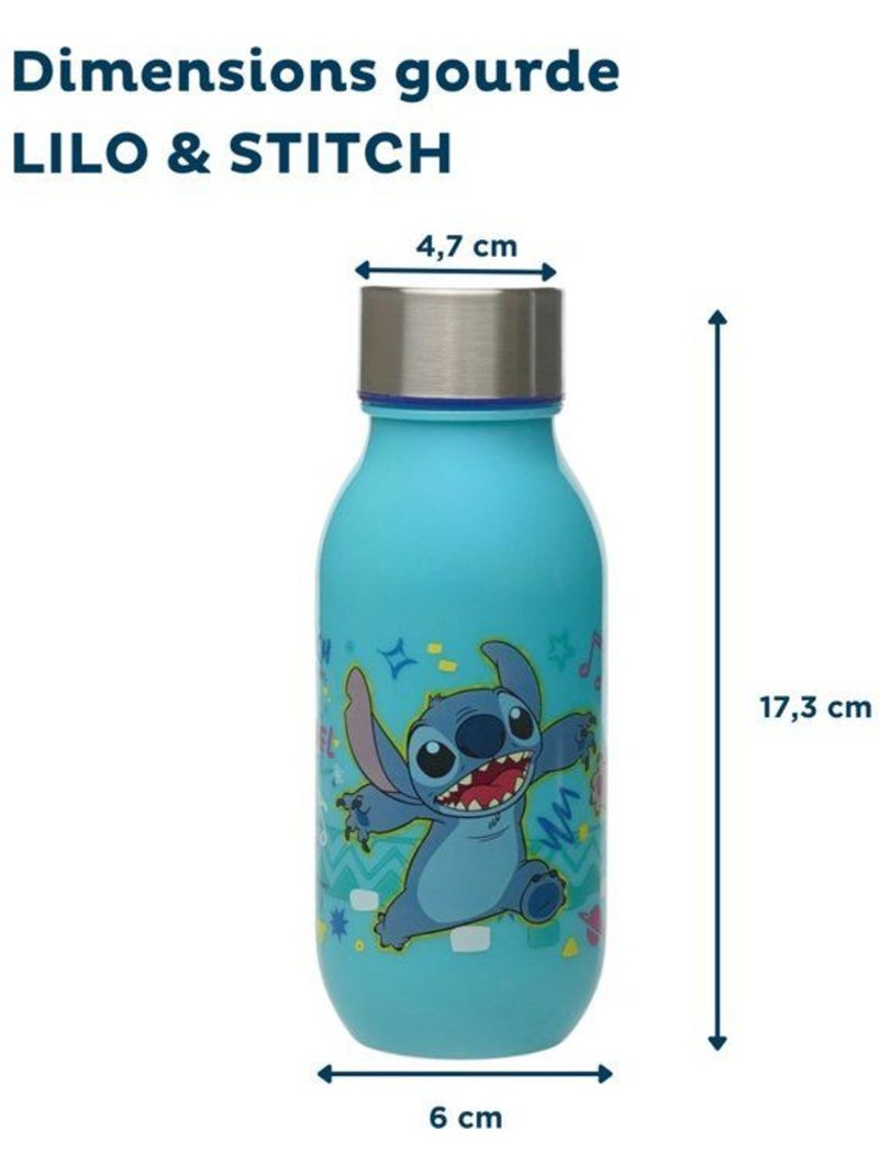 Garrafa água infantil disney lilo & stitch 430 ml com tampa rosca Azul - Kiabi