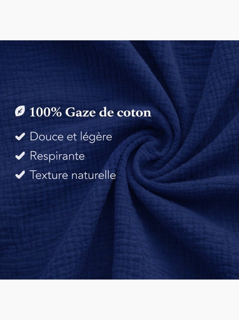 Gaze de algodão alia promo linge Azul - Kiabi