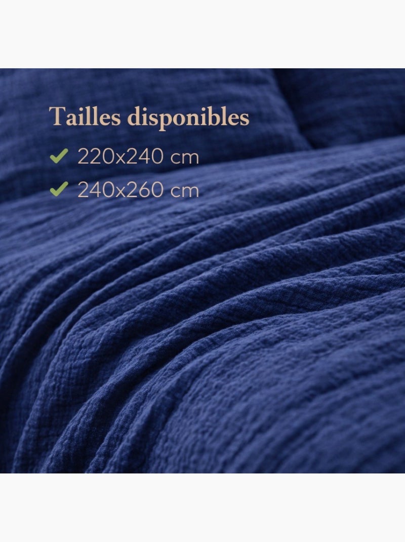 Gaze de algodão alia promo linge Azul - Kiabi