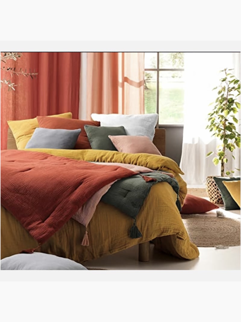 Gaze de algodão alia promo linge Cáqui - Kiabi