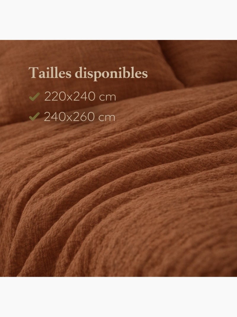 Gaze de algodão alia promo linge Castanho-glacé - Kiabi