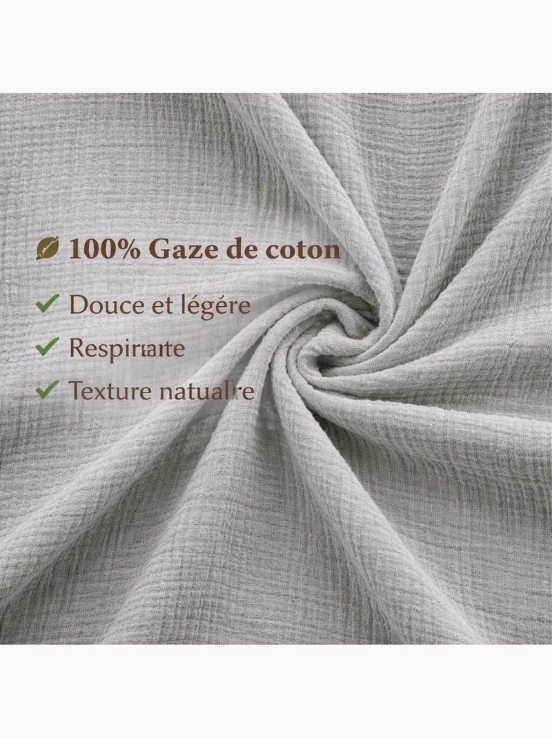 Gaze de algodão alia promo linge Cinza - Kiabi