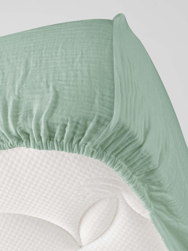 Gaze de algodão alia promo linge Verde sálvia - Kiabi