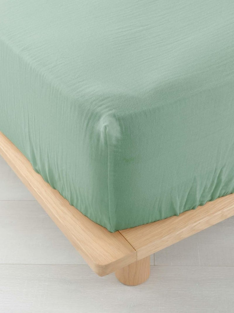 Gaze de algodão alia promo linge Verde sálvia - Kiabi