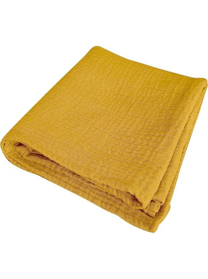 Gaze de algodão douceur d'intérieur Amarelo-mostarda - Kiabi