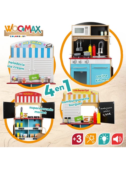 Gelataria com cozinha de madeira WOOMAX - Kiabi