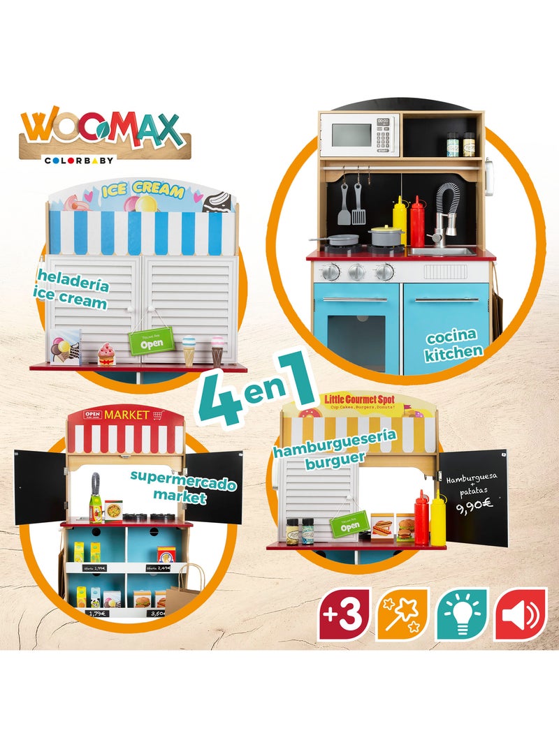 Gelataria com cozinha de madeira WOOMAX N/D - Kiabi